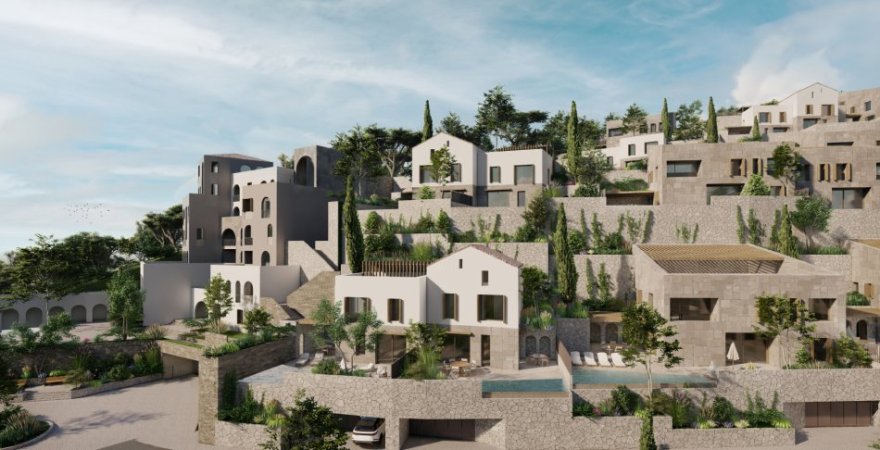 Dhermi - Palase, shitet apartament 2+1 Kati 2, 112 m² 324.000 € (Rezidenca Santorini Village Square, Dhërmi, TT 1972)