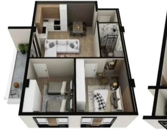 Qerret, shitet apartament 2+1 Kati 2, 85 m² 110.500 € (Qerret, Kavaje)