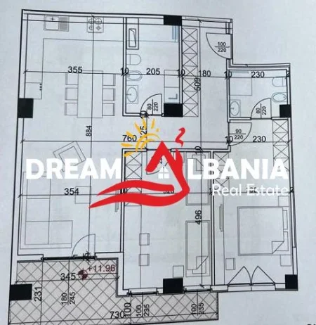 Tirane, shitet apartament 2+1 Kati 7, 131 m² 205.000 € (ne kompleksin Aura, Laprake)