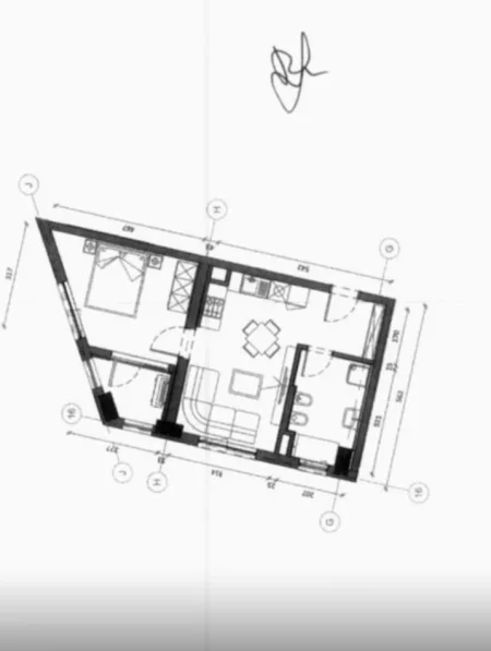 Tirane, shitet apartament 1+1 Kati 1, 59 m² 90.000 € (Rezidenca Kaimi)