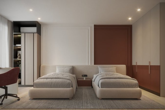 Apartament me Qera Luksoz 2+1+2Wc + Garderobë + 3 Post Parkimi – 📍Liqeni Thatë (Pranë Radisson ) ((1,500€))