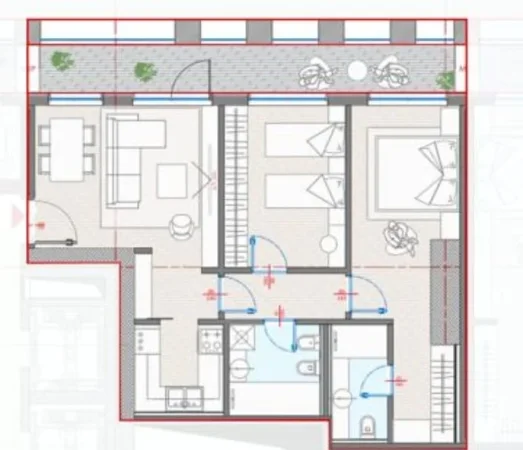 Tirane, shitet apartament 2+1 Kati 15, 118 m² 205.275 € (zogu i zi)