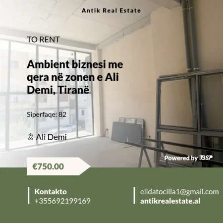 Tirane, jepet me qera ambjent biznesi Kati 0, 82 m² 750 € 