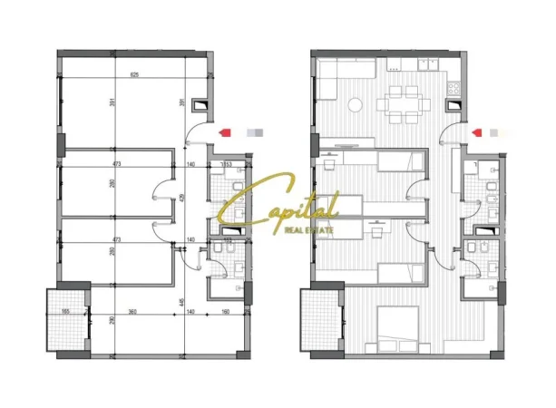 Tirane, shitet apartament 3+1 Kati 5, 121 m² 169.400 € (RRUGA 5 MAJI)
