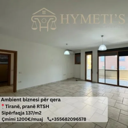 Tirane, jepet me qera ambjent biznesi Kati 4, 137 m² 1.200 € (Rruga e Elbasanit, prane RTSH)
