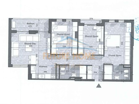 Tirane, shitet apartament 3+1+2+Post Parkimi+2 Ballkone Kati 7, 132 m² 155.000 € (Qtu, Univers City)