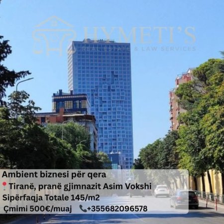 Tirane, jepet me qera ambjent biznesi , 145 m² 500 € (Rruga Fortuzi, pranë gjimnazit Asim Vokshi)