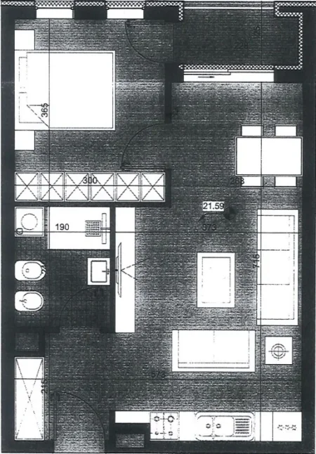 Tirane, shes apartament 1+1 ,cmimi44.394€