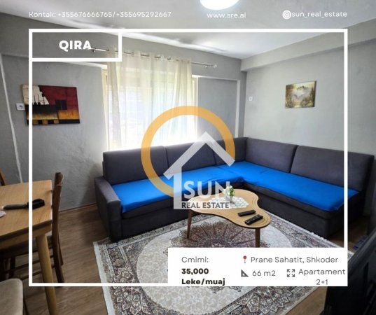 Shkoder, jepet me qera apartament 1+1+Ballkon Kati 3, 66 m² (RUS)