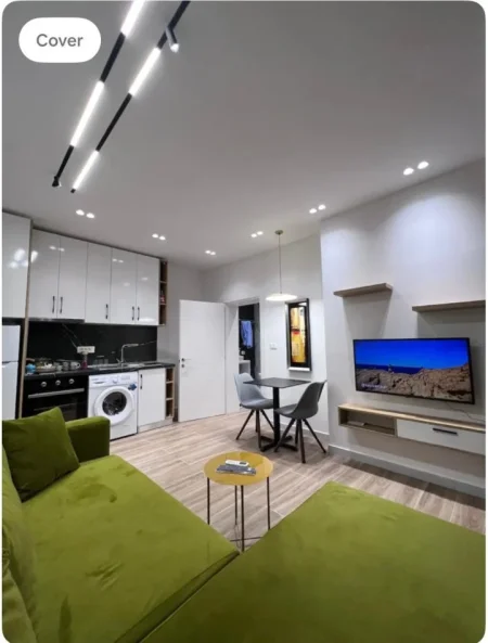 Tirane, jepet me qera apartament 1+1 Kati 5, 