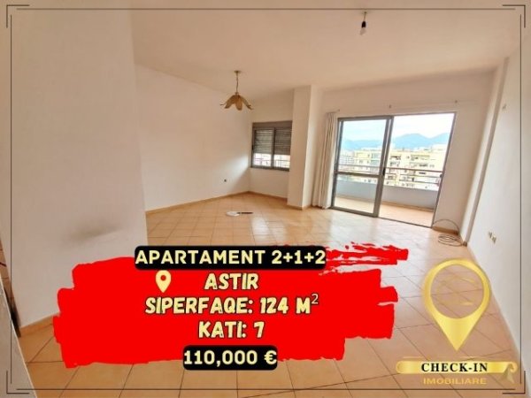 Tirane, shitet apartament 2+1+A+BLK Kati 7, 124 m² 110.000 Euro (Astir)