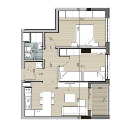 Tirane, shitet apartament 2+1 Kati 4, 80 m² 55.000 Euro (Tek Univers City)