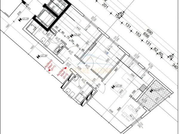 Tirane, shitet apartament 2+1+Ballkon Kati 7, 109 m² 318.000 € (BULEVARDI GJERGJ FISHTA)
