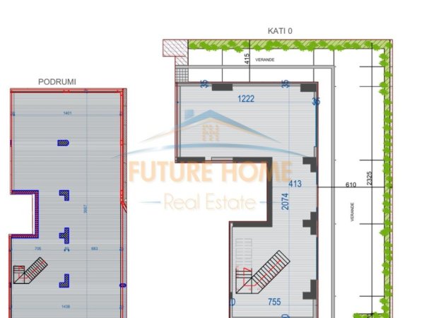 Tirane, shitet ambjent biznesi Kati 0, 865 m² (Rruga e Kavajes)