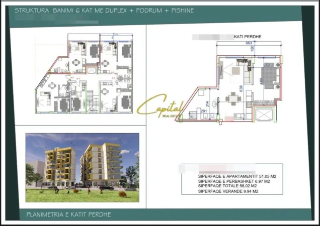 Durres, shitet apartament 1+1 Kati 1, 58 m² 139.000 € (QERRET KAVAJE)
