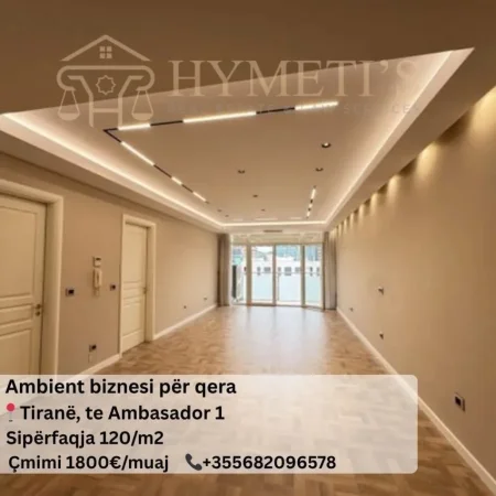 Tirane, jepet me qera ambjent biznesi Kati 5, 120 m² 1.800 € (Ambasador 1)