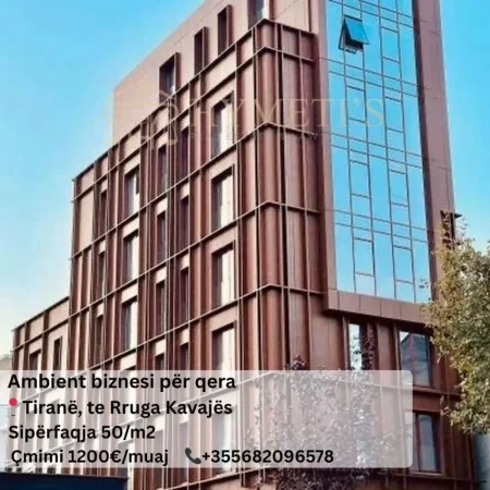 Tirane, jepet me qera ambjent biznesi Kati 1, 50 m² 1.200 € (Rruga e Kavajës)
