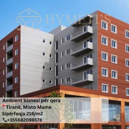 Tirane, jepet me qera ambjent biznesi Kati 1, 216 m² (Misto Mame)