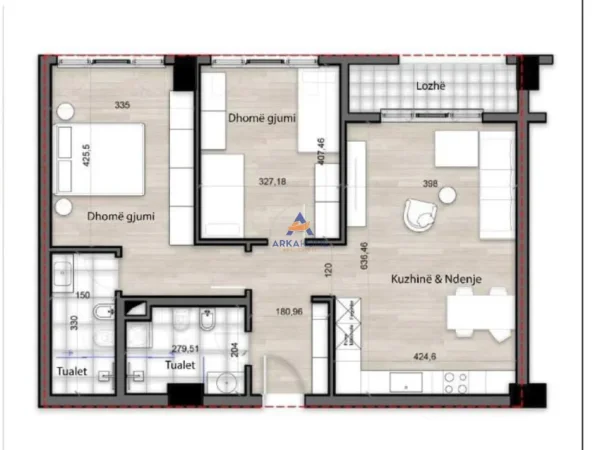 Tirane, shitet apartament 2+1+Ballkon Kati 2, 113 m² 169.125 € (SPLENDER RESIDENCE)