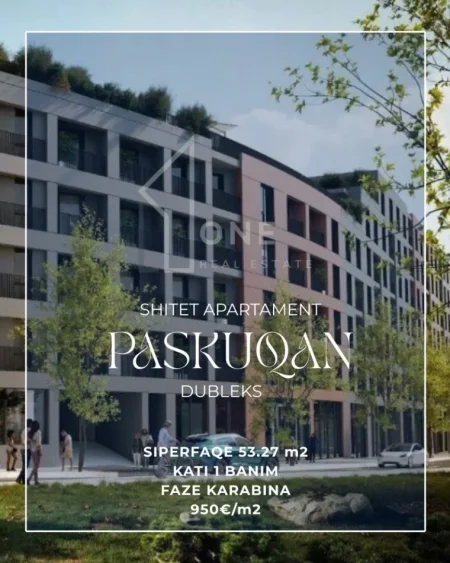 Tirane, shitet apartament duplex 2+1 Kati 1, 54 m² 50.600 € 