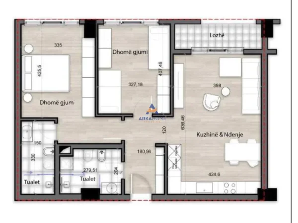Tirane, shitet apartament 2+1+Ballkon Kati 3, 112 m² 169.125 € (SPLENDER RESIDENCE, PORCELAN)