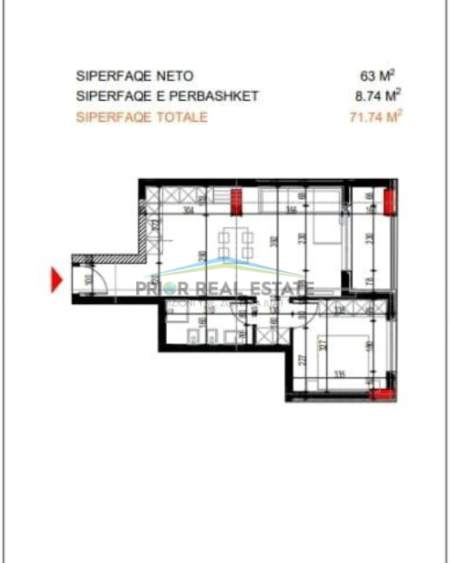 Tirane, shitet apartament 1+1+Ballkon Kati 2, 72 m² 71.740 € (Paskuqan)