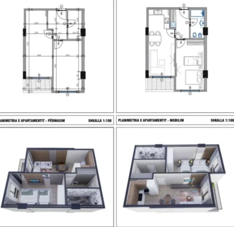 Mali Robit, shes apartament 1+1+Ballkon Kati 6, 68 m² 93.000 € (Mali i Robit, Kavajë)