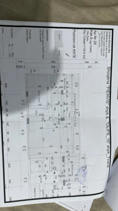 Tirane, shitet apartament 3+1+Ballkon Kati 8, 166 m² 261.000 € 