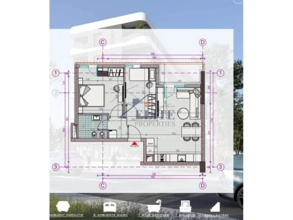Durres, shitet apartament 2+1+Ballkon Kati 4, 76 m² 98.813 € 