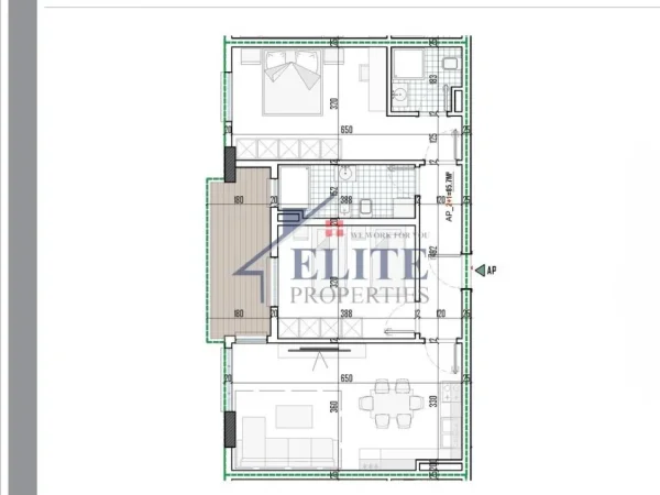 Tirane, shitet apartament 2+1+Ballkon Kati 1, 100 m² 117.823 € 