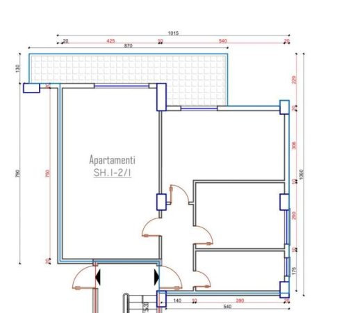 Tirane, shes apartament 2+1+BLK Kati 3, 104 m² 125.000 Euro (Aleksander Moisiu)