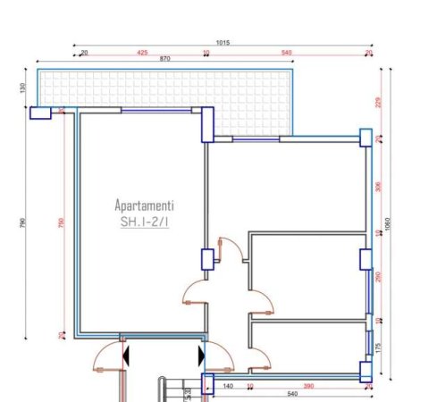Tirane, shitet apartament 2+1 Kati 3, 105 m² 125.000 Euro (Rruga Aleksander Moisiu)