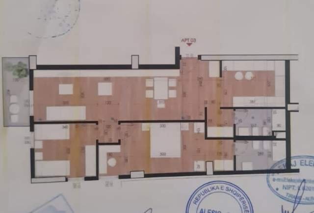 Tirane, shitet apartament 2+1 Kati 9, 120 m² 132.000 Euro (Rruga Beniamin Kruta)