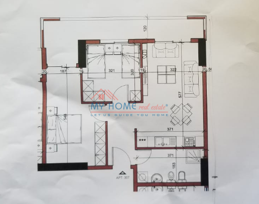 Tirane, shitet apartament 2+1+Ballkon Kati 3, 90 m² 165.000 € (Amerikan 3)