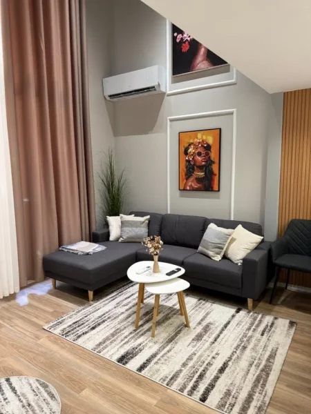 Tirane, jap me qera apartament duplex 1+1+Ballkon Kati 1, 70 m² 650 € (Bedri Karapici)