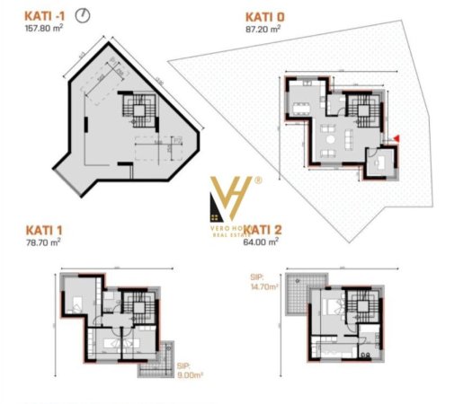 Tirane, shitet Vile 3 Katshe Kati 0, 804 m² 1.500.000 € (PICCADILLY RESIDENCE, TEG)