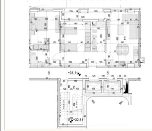 Tirane, shes apartament 2+1+Ballkon Kati 8, 108 m² 260.000 € (Nisheraku)