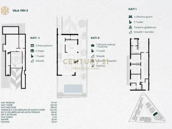 Tirane, shitet Vile 4+1+Ballkon , 643 m² 1.100.000 € (GREEN UP LIVING RESIDENCE – MJULL BATHORE)