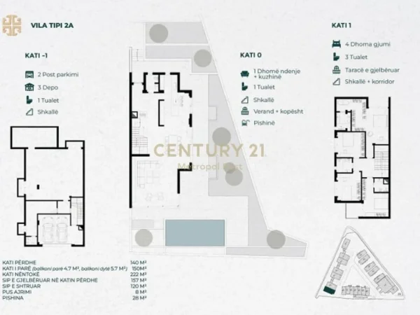 Tirane, shitet Vile 4+1+Ballkon , 825 m² 1.280.000 € (GREEN UP LIVING RESIDENCE – MJULL BATHORE)