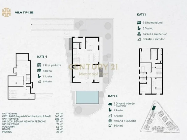Tirane, shitet Vile 3+1+Ballkon , 847 m² 1.365.000 € (GREEN UP LIVING RESIDENCE – MJULL BATHORE)