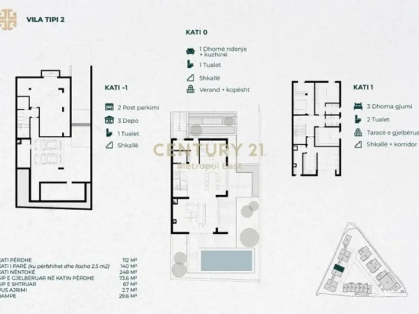 Tirane, shitet Vile 3+1+Ballkon , 673 m² 1.250.000 € (GREEN UP LIVING – MJULL BATHORE)