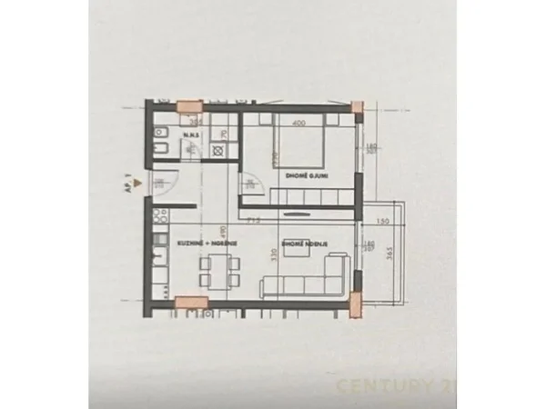 Tirane, shitet apartament 1+1+Ballkon Kati 1, 69 m² 106.500 € (Fusha Aviacionit)