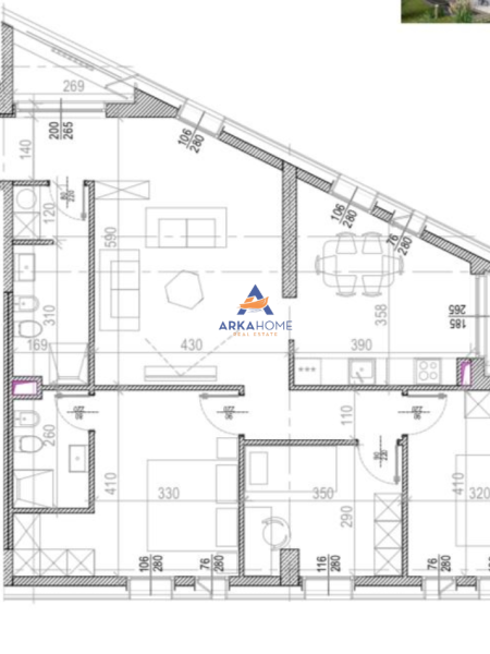 Tirane, shitet apartament 3+1+Ballkon Kati 1, 144 m² 273.078 € (Tirana Riverside)