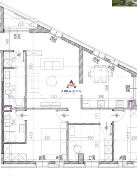 Tirane, shitet apartament 3+1+Ballkon Kati 1, 144 m² 273.078 € (Tirana Riverside)