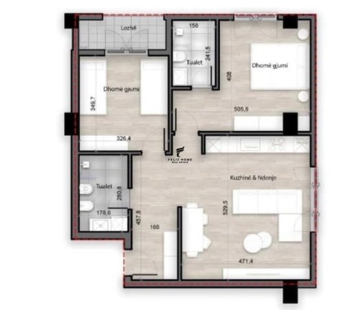 Tirane, shitet apartament 2+1 Kati 4, 103 m² 165.500 € (REZIDENCA SPLENDOR)