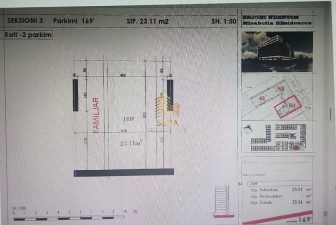 Tirane, shitet garazh | post parkimi Kati -2, 23 m² 32.000 € (Kompleksi Mirabela)