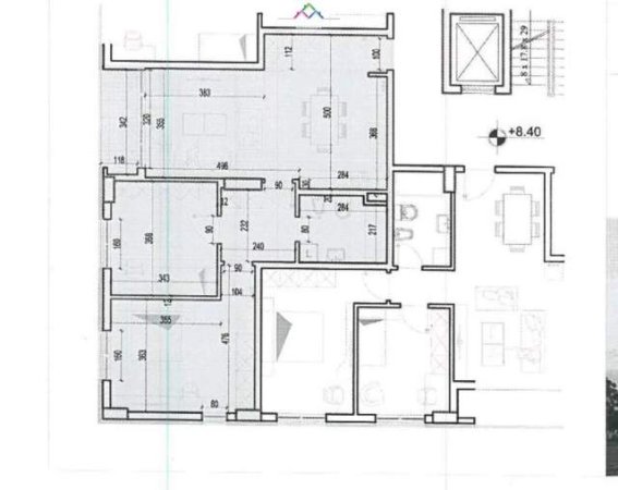 Tirane, shes apartament 2+1 Kati 2, 102 m² 110.000 Euro (Fresku)