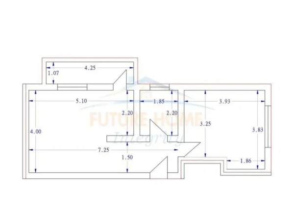Tirane, shitet apartament 1+1+Ballkon Kati 3, 61 m² (Unaza e Re, Tiranë)