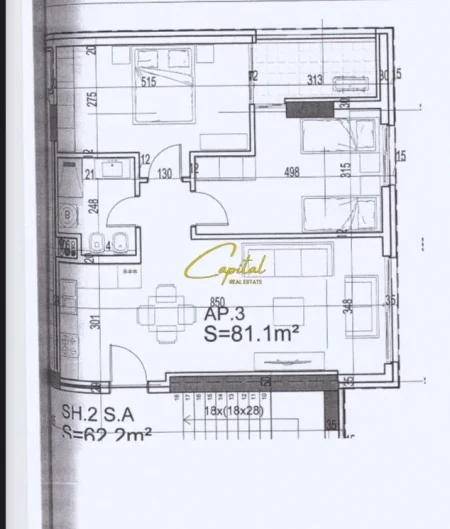 Vlore, shitet apartament 2+1 Kati 7, 95 m² 238.250 € (LUNGOMARE)
