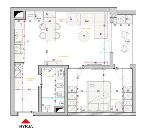 Tirane, shitet apartament 1+1 Kati 7, 73 m² 135.000 € 